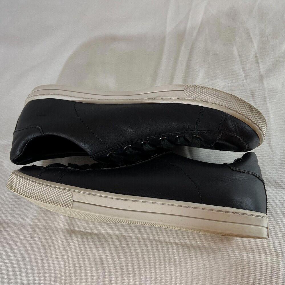 Coach Womens Shoes Size 7 B Black Leather Sneakers  Lace Up - Picture 8 of 13